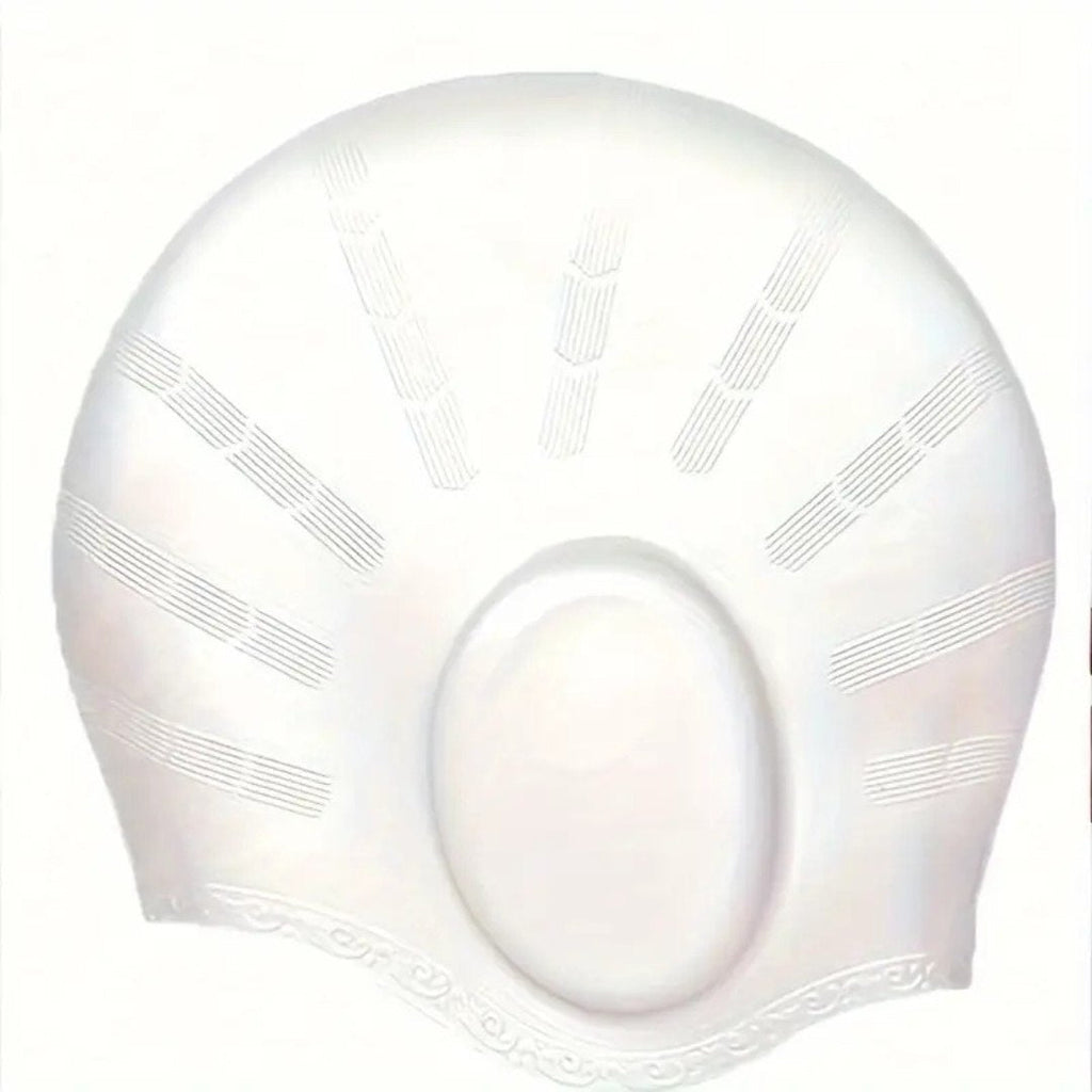 Silicone Swim Cap with Ear Protection for Long Hair - 100% Silicone, Pool Use, view 7