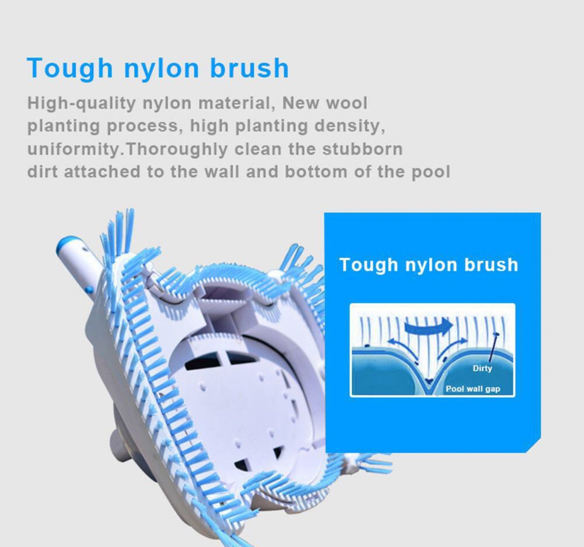 Automatic Suction Pool Cleaner with Rotating Brush Heads - 270 mm Length, view 4