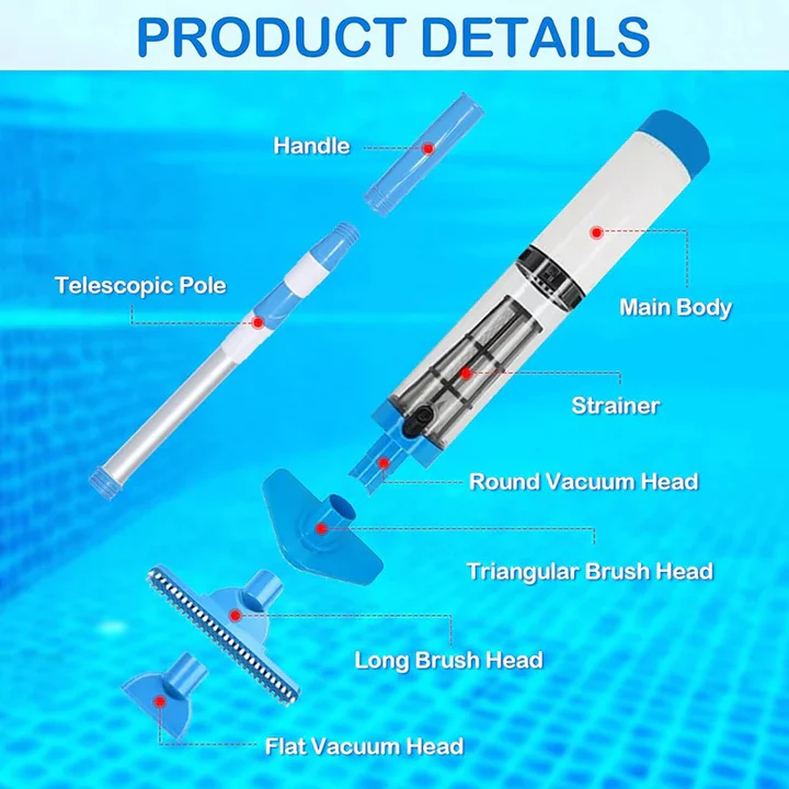 3 in 1 Cordless Rechargeable Pool Vacuum Cleaner - For In-Ground and Above-Ground Pools, view 4