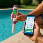 Digital Pool Tester for PH, Chlorine, ORP, EC, TDS, Salt, Temperature