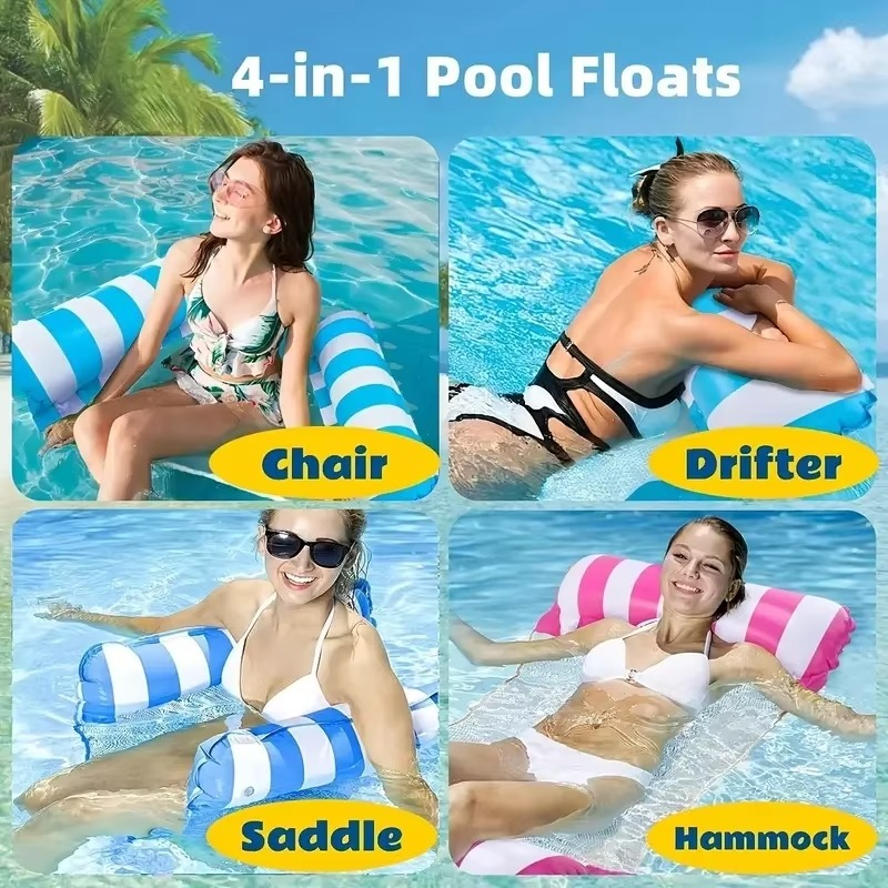 Inflatable Pool Float Hammock for Adults - Breathable Mesh, 250 lb Capacity, view 5