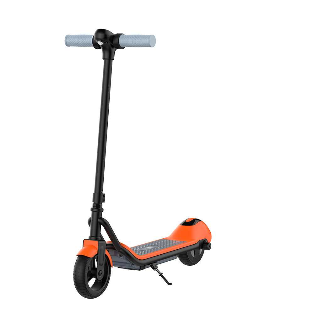Kids' electric scooter front and side view