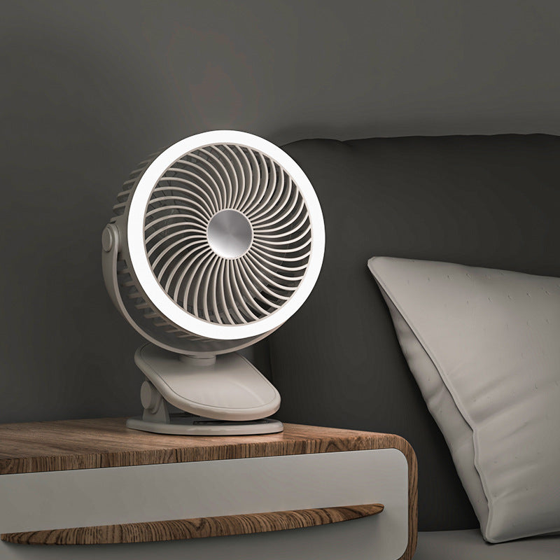 Table Fan with Integrated LED Lighting
