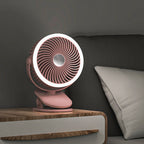 Table Fan with Integrated LED Lighting