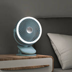 Table Fan with Integrated LED Lighting