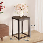 Tall Square Metal Plant Pedestal, 75 cm, Industrial Style