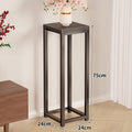 Tall Square Metal Plant Pedestal, 75 cm, Industrial Style