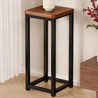 Tall Square Metal Plant Pedestal, 75 cm, Industrial Style