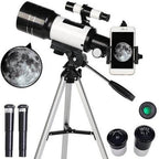 Professional Astronomical Telescope for Moon Watching - 150x Zoom, 70mm Aperture, view 2