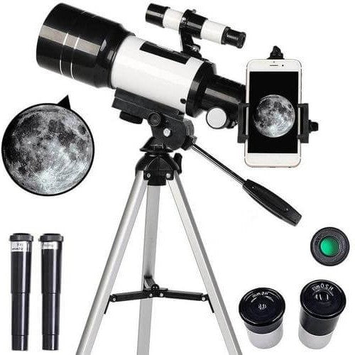 Professional Astronomical Telescope for Moon Watching - 150x Zoom, 70mm Aperture, view 2