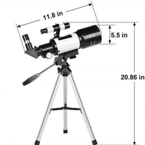 Professional Astronomical Telescope for Moon Watching - 150x Zoom, 70mm Aperture, view 3