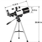 Professional Astronomical Telescope for Moon Watching - 150x Zoom, 70mm Aperture, view 3