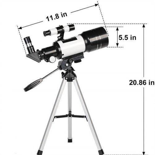 Professional Astronomical Telescope for Moon Watching - 150x Zoom, 70mm Aperture, view 7