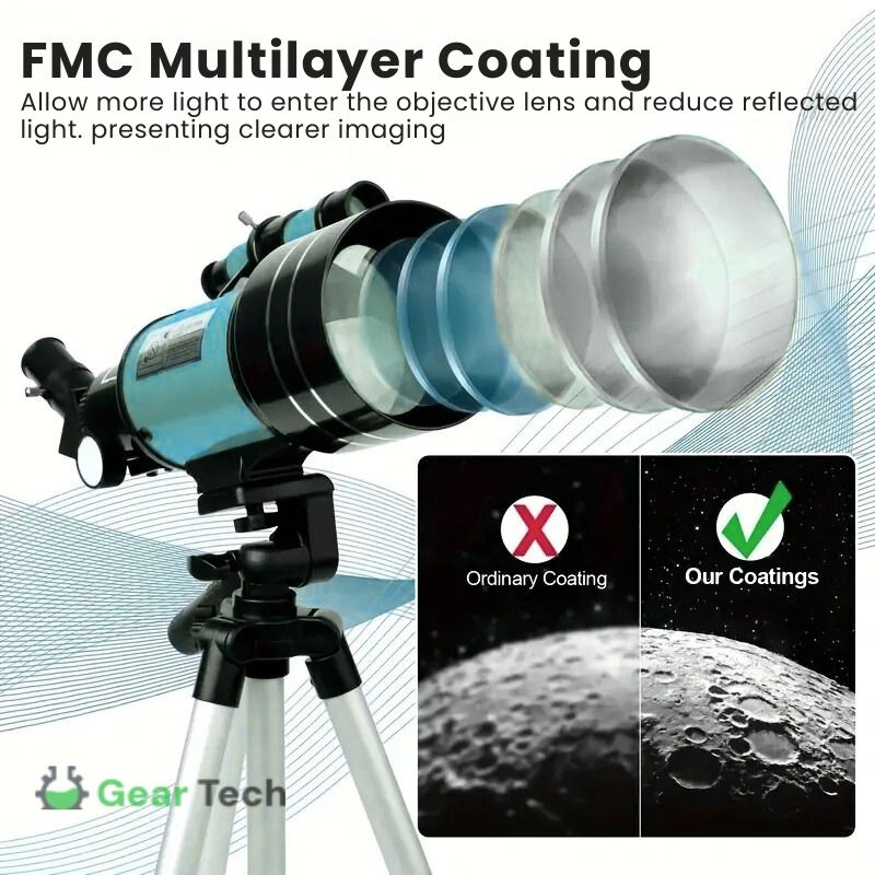 Professional Astronomical Telescope - 70mm Aperture, 300mm Focal Length, view 4