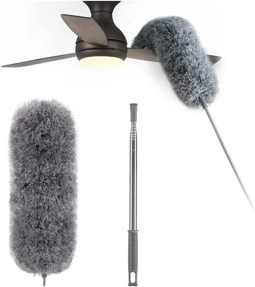 Telescopic Microfibre Duster with Flexible Head, 80–250 cm