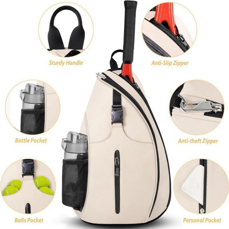 Tennis Backpack with Racket Compartment and Bottle Holder, 13*6*19 inch