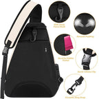 Tennis Backpack with Racket Compartment and Bottle Holder, 13*6*19 inch