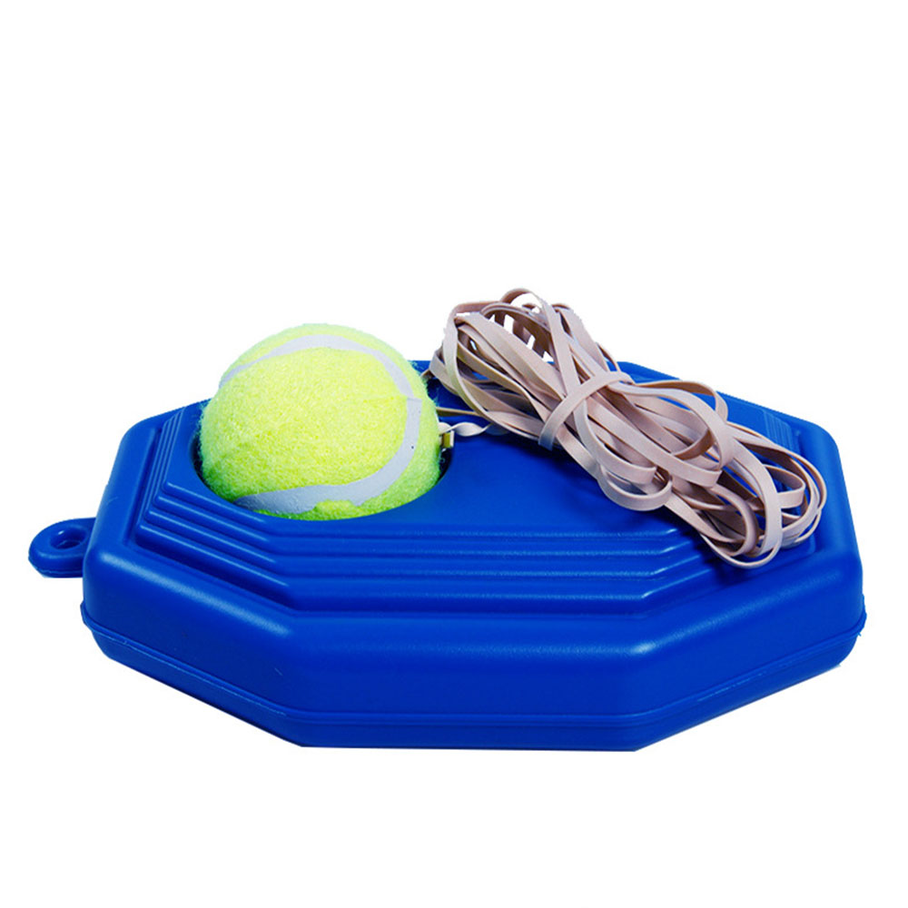 Tennis Solo Practice Trainer with Ground Base, Clip, Ball and Rope