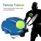 Tennis Solo Practice Trainer with Ground Base, Clip, Ball and Rope