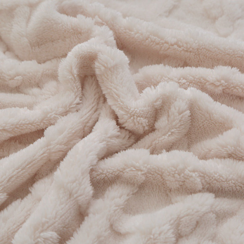 Textured Decorative Throw Blanket for Sofa, Bed and Armchair