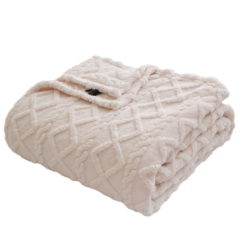 Textured Decorative Throw Blanket for Sofa, Bed and Armchair
