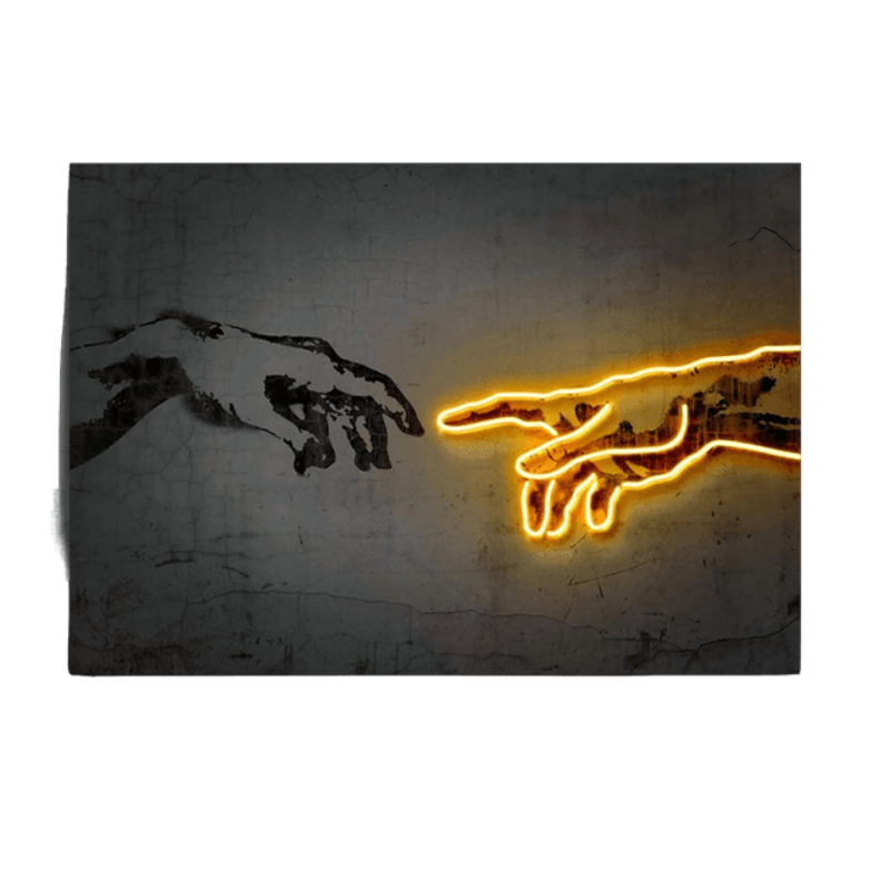 Elegant Canvas Wall Art Featuring The Creation of Adam | Welvere-Welvere