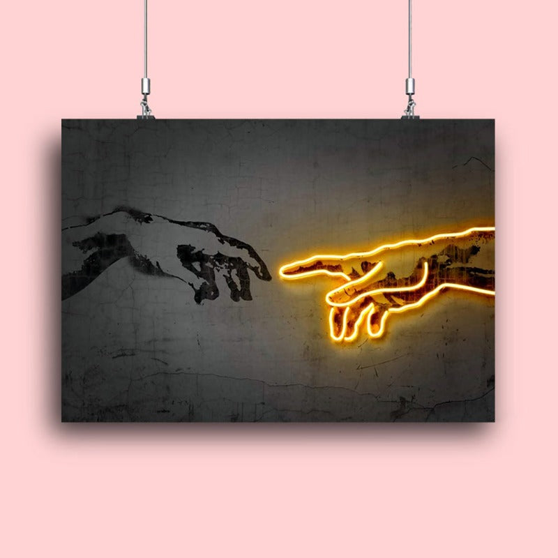 Elegant Canvas Wall Art Featuring The Creation of Adam | Welvere-Welvere