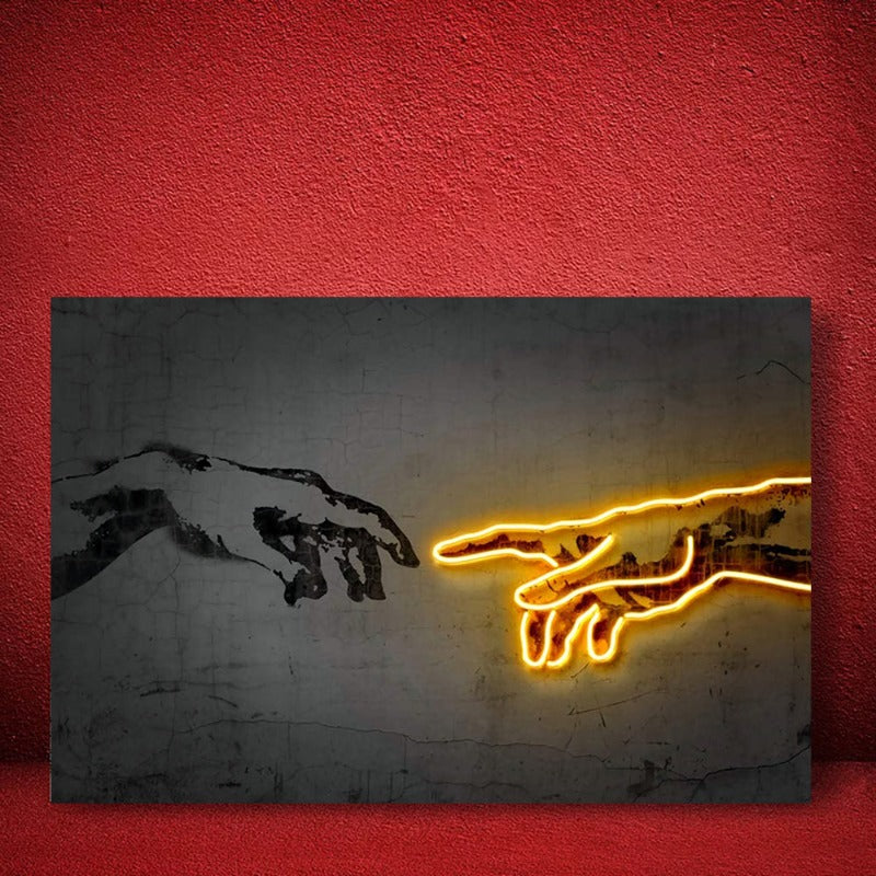 Elegant Canvas Wall Art Featuring The Creation of Adam | Welvere-Welvere