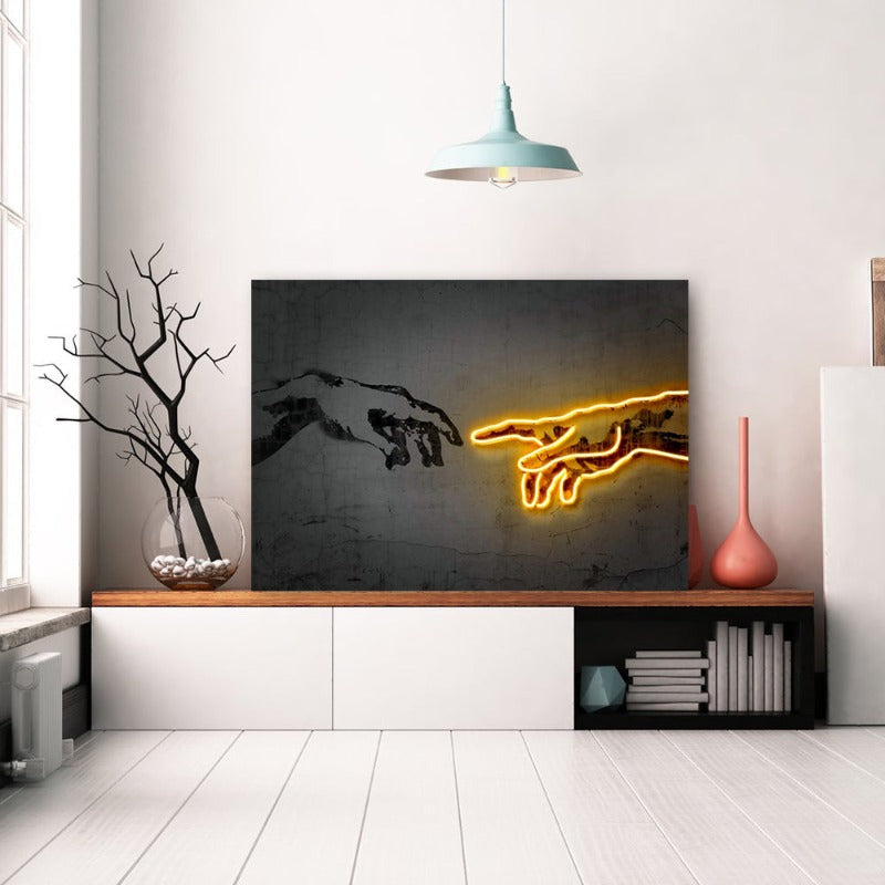 Elegant Canvas Wall Art Featuring The Creation of Adam | Welvere-Welvere