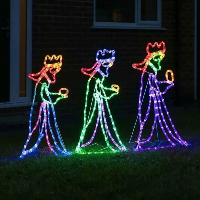Three Wise Men LED Christmas Silhouette Decoration for Outdoor Use