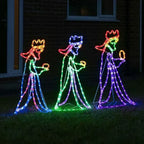 Three Wise Men LED Christmas Silhouette Decoration for Outdoor Use
