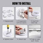Toilet Seat Fixing Set with 304 Stainless Steel Screws