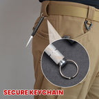 Detachable Portable Pocket Knife with Keychain - Stainless Steel Blade, 33.2g, view 2
