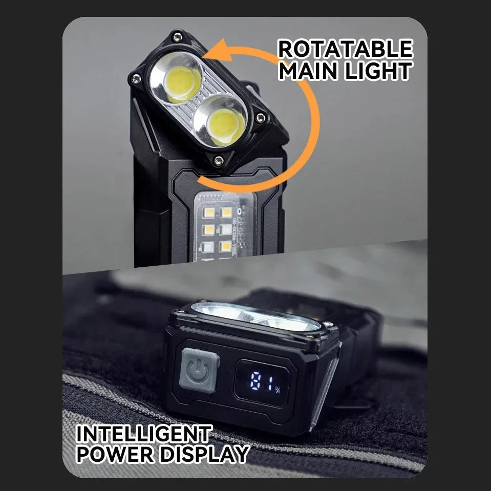 Tactical Mini LED Work Light - Usb-C Rechargeable, Magnetic Base, IPX4, 8.1cm, view 3