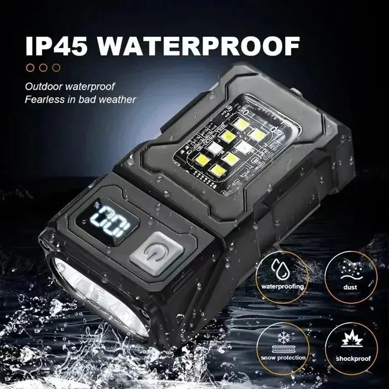 Tactical Mini LED Work Light - Usb-C Rechargeable, Magnetic Base, IPX4, 8.1cm, view 5