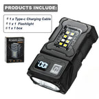 Tactical Mini LED Work Light - Usb-C Rechargeable, Magnetic Base, IPX4, 8.1cm, view 7