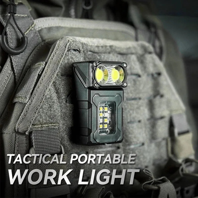 Tactical Mini LED Work Light - Usb-C Rechargeable, Magnetic Base, IPX4, 8.1cm