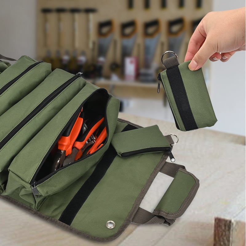 Foldable Tool Storage Bag - Water-Repellent, Lightweight, Mesh Pockets, view 10
