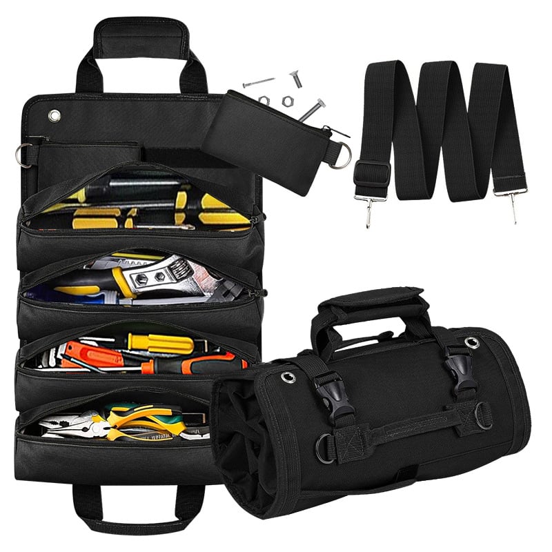 Foldable Tool Storage Bag - Water-Repellent, Lightweight, Mesh Pockets, view 11