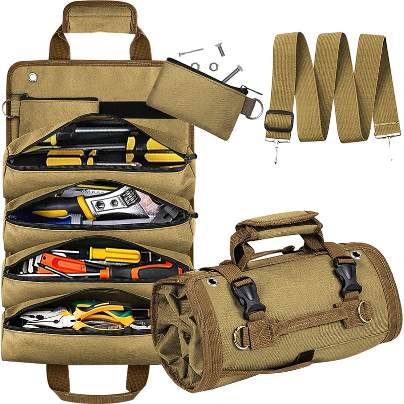 Foldable Tool Storage Bag - Water-Repellent, Lightweight, Mesh Pockets, view 13