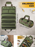 Foldable Tool Storage Bag - Water-Repellent, Lightweight, Mesh Pockets, view 4