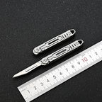 Foldable EDC Knife with Replaceable Stainless Steel Blades, 3cm Blade, view 7