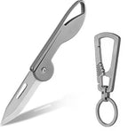 Mini Titanium Alloy Folding Pocket Knife - 7cr17Mov Steel Blade, 6g, view 8