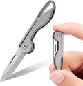 Mini Titanium Alloy Folding Pocket Knife - 7cr17Mov Steel Blade, 6g