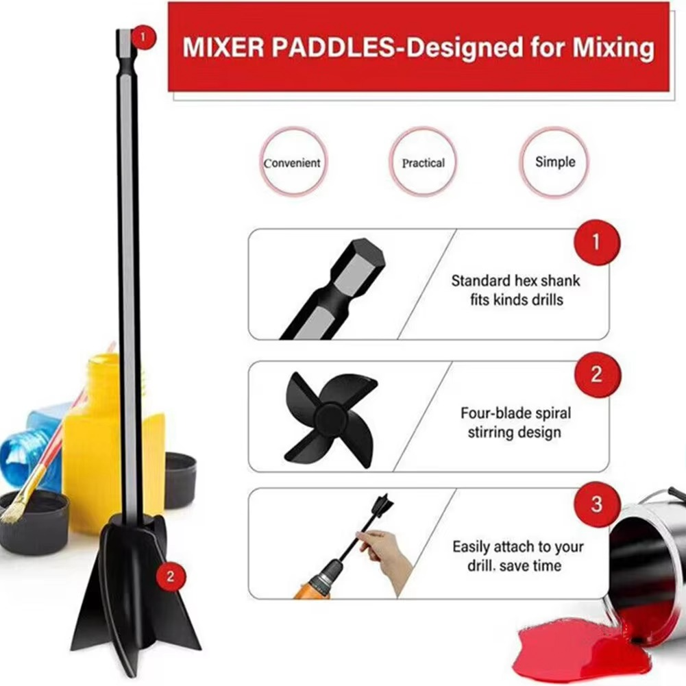 Drill-Mounted Resin and Paint Mixer Attachment - Lightweight, Easy to Clean, view 3