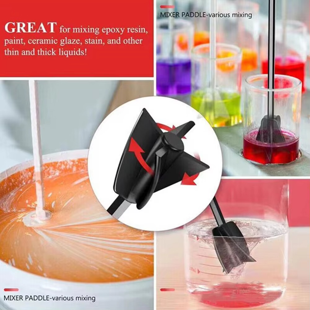 Drill-Mounted Resin and Paint Mixer Attachment - Lightweight, Easy to Clean, view 4