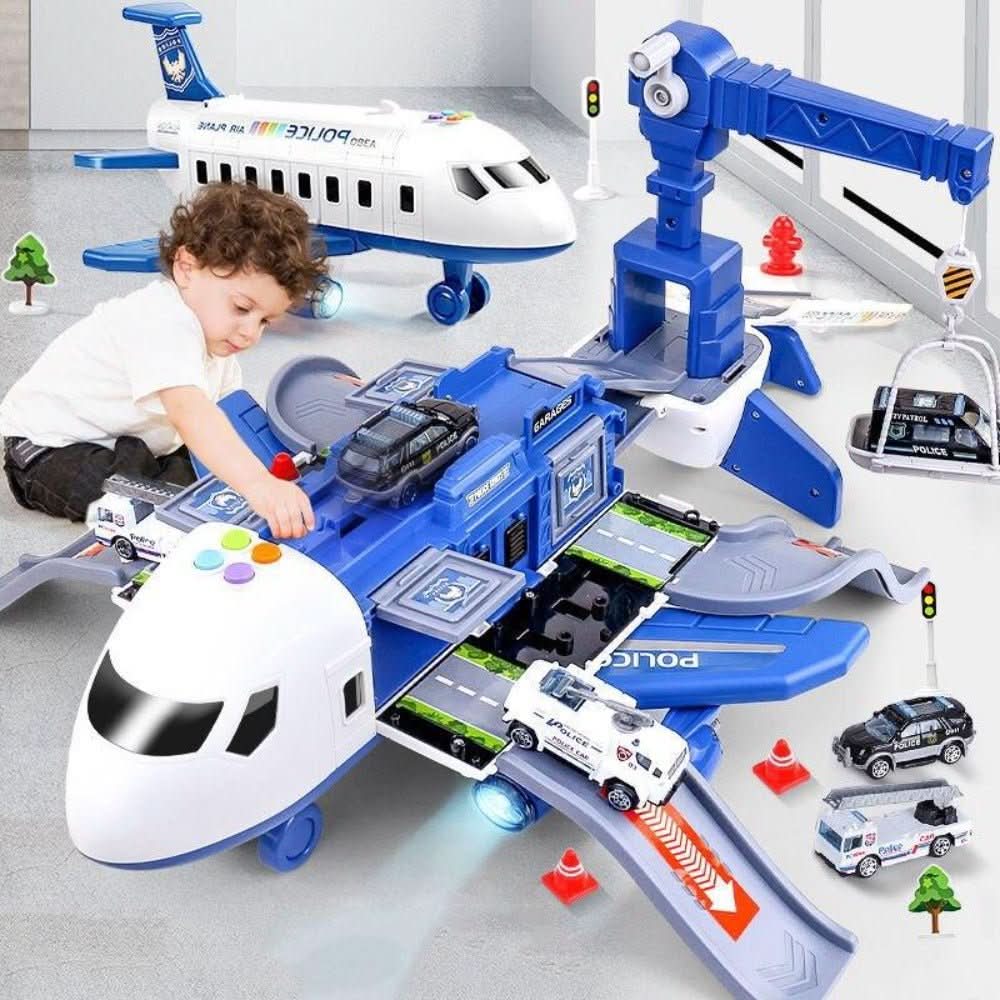 Airplane and Vehicle Play Set for Kids - ABS Plastic, 42 cm Largest Model