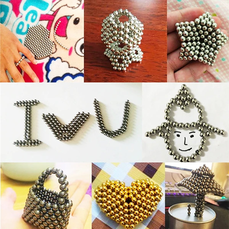 Magnetic Balls for Creativity and Stress Relief - Metal, 0.3 cm Diameter, view 3