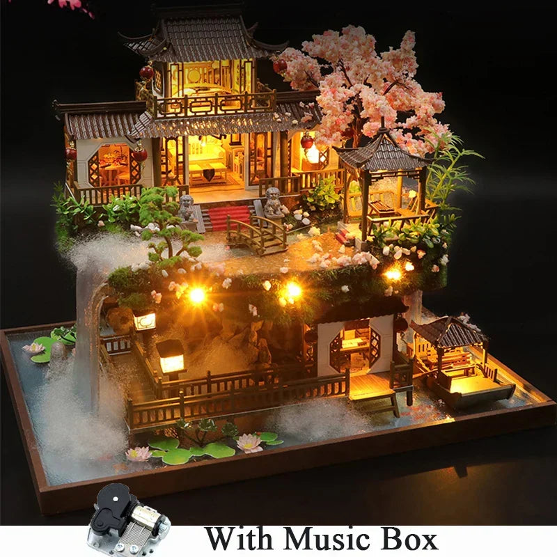 DIY Wooden Chinese Ancient Casa Miniature Building Kit - Premium Wood, view 7