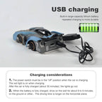 RC Stunt Car with Wall and Ceiling Drive - ABS Plastic, USB Rechargeable, view 7
